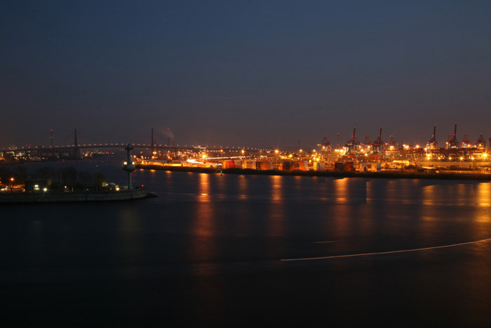 Hamburger Hafen bei Nacht, Hamburg Nacht, Elbe, Köhlbrand, Waltershof, Hamburg bei Nacht