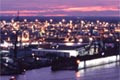 Hamburger Hafen, Blick vom Michel, Hamburger Hafen bei Nacht