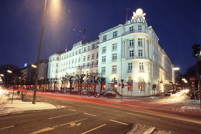 Hamburg bei Nacht, Kempinski Hotel Atlantic, An der Alster, Hamburg bei Nacht