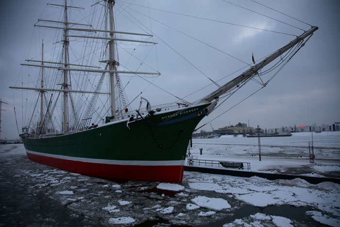 Winter-Impressionen, Rickmer Rickmers, Winter, Hamburg