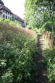 Zugang vom Schweriner See, Aufstieg, Treppe, Internat Schwerin Zippendorf